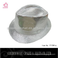 silver sequin fedora hat F1194-a